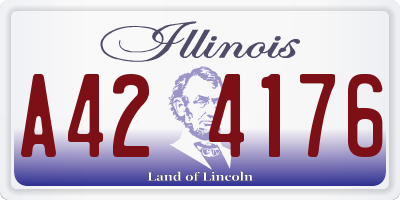 IL license plate A424176