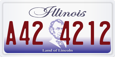IL license plate A424212