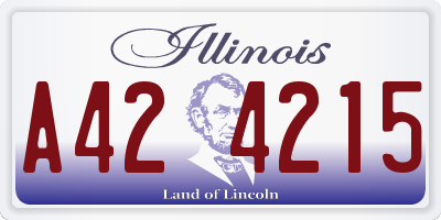 IL license plate A424215