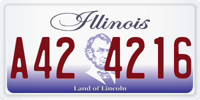 IL license plate A424216