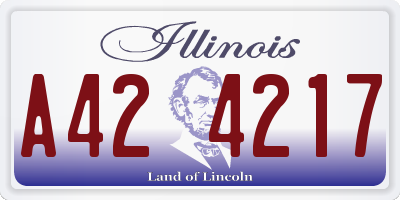 IL license plate A424217