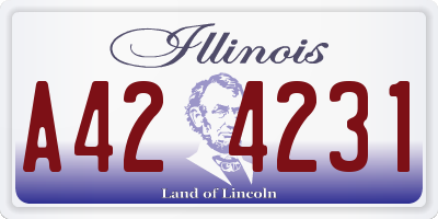 IL license plate A424231