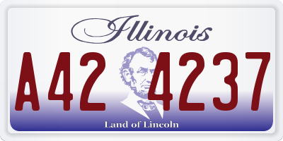 IL license plate A424237