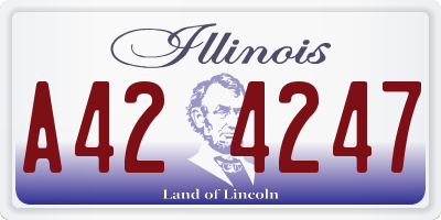 IL license plate A424247