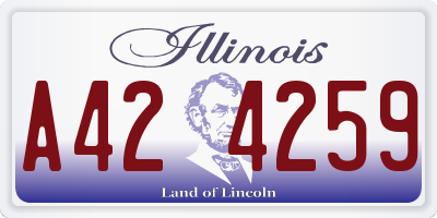 IL license plate A424259