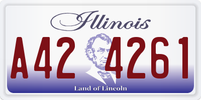 IL license plate A424261