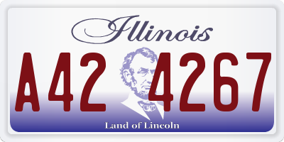 IL license plate A424267