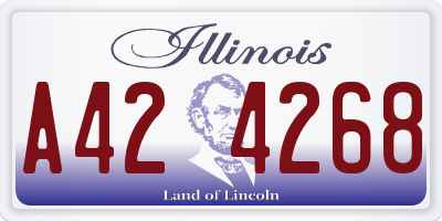 IL license plate A424268