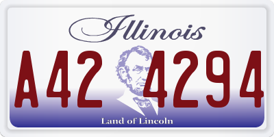 IL license plate A424294