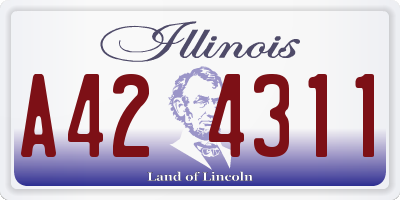 IL license plate A424311
