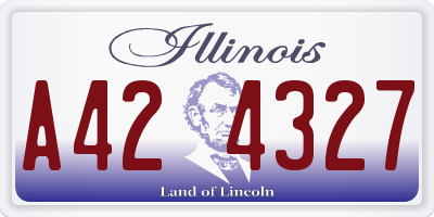 IL license plate A424327