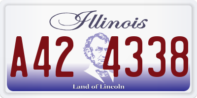 IL license plate A424338