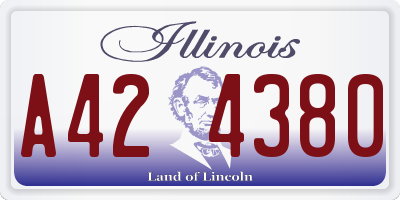 IL license plate A424380