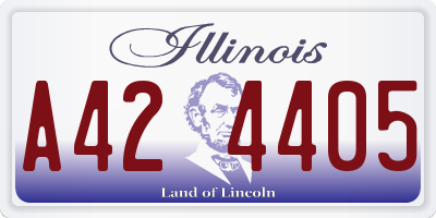 IL license plate A424405