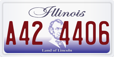 IL license plate A424406