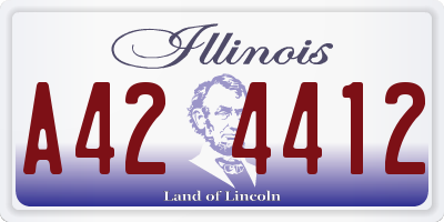 IL license plate A424412