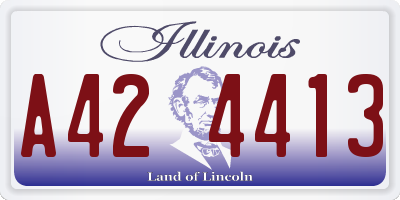 IL license plate A424413