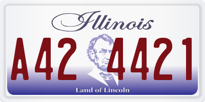 IL license plate A424421