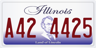 IL license plate A424425