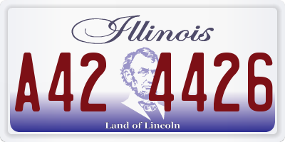 IL license plate A424426