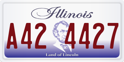 IL license plate A424427