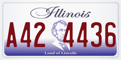 IL license plate A424436