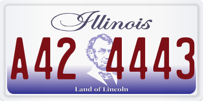 IL license plate A424443