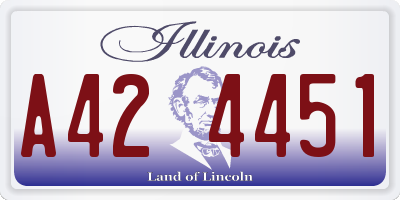 IL license plate A424451