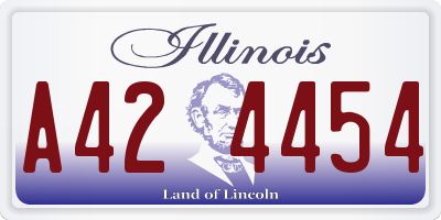 IL license plate A424454