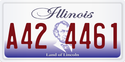 IL license plate A424461