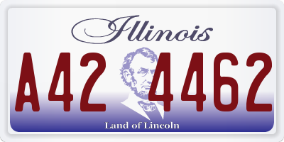 IL license plate A424462