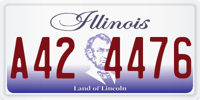 IL license plate A424476