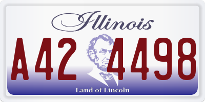 IL license plate A424498