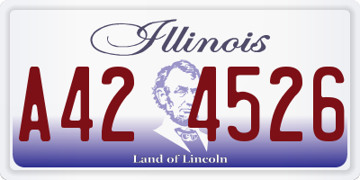IL license plate A424526