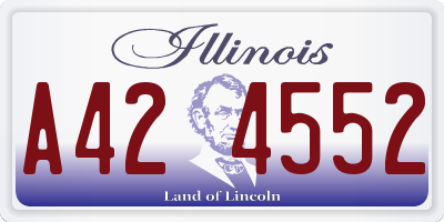 IL license plate A424552