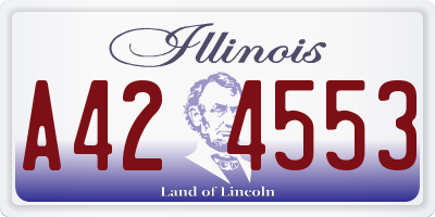 IL license plate A424553
