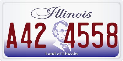 IL license plate A424558