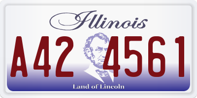 IL license plate A424561