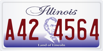 IL license plate A424564