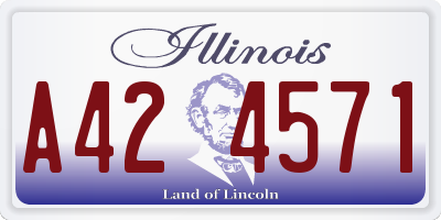 IL license plate A424571