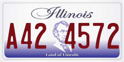 IL license plate A424572