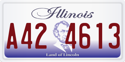 IL license plate A424613