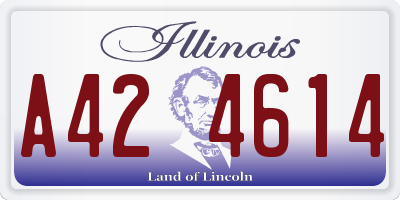 IL license plate A424614