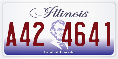 IL license plate A424641