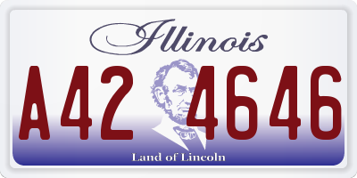 IL license plate A424646