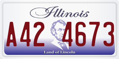 IL license plate A424673