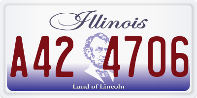 IL license plate A424706