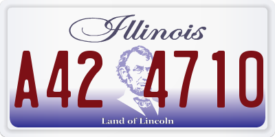 IL license plate A424710
