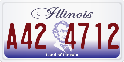IL license plate A424712