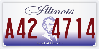 IL license plate A424714